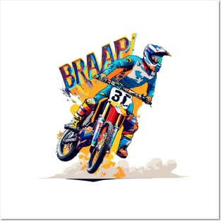 "BRAAAP Motocross Urban Fury"- Dirt Bike Racing Posters and Art